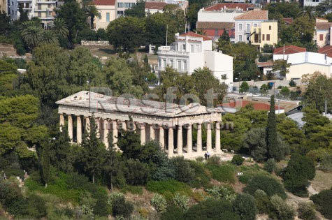 Вид на храм Гефестион в Древней Агоре